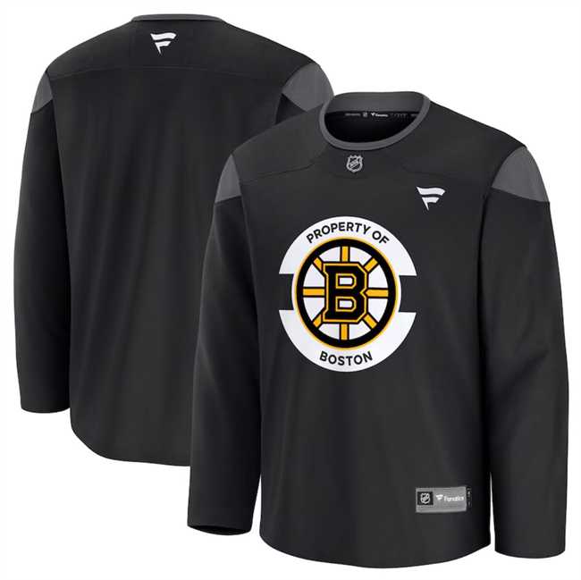 Mens Boston Bruins Black 2024-25 Home Team Practice Stitched Hockey Jersey Dzhi->boston bruins->NHL Jersey